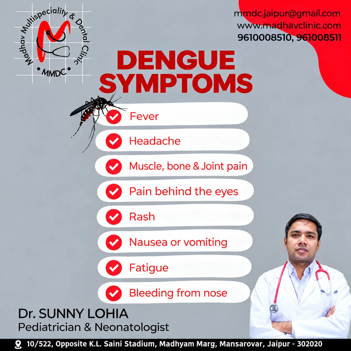 Dengue fever prevention infographic